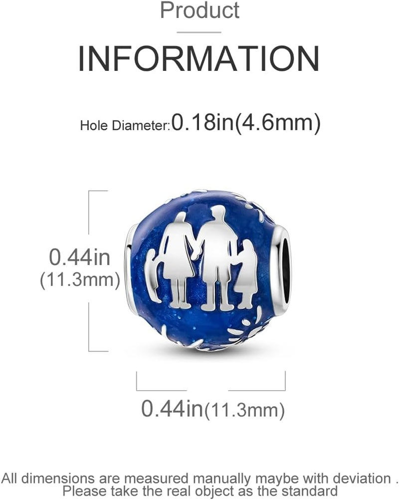 Hapour Store 925 Sterling Silver Charms for Bracelets Necklace European Jewelry Pendant Beads Charm for Women Mom - Image 3